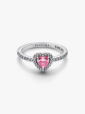 Pandora Elevated Pink Heart Ring